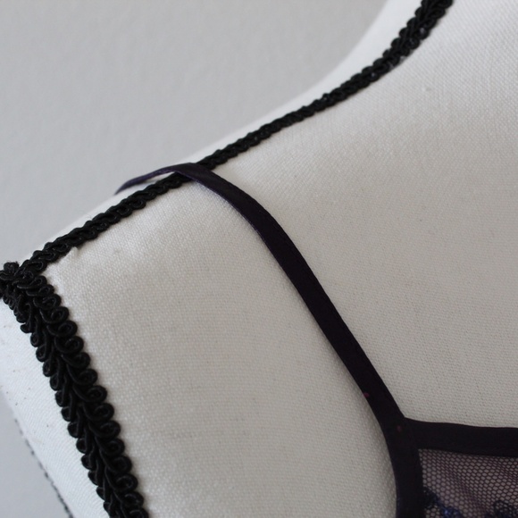 Vintage Deep Purple & Jewel-Toned Floral Print Lace Detail Chemise - Picture 4 of 6